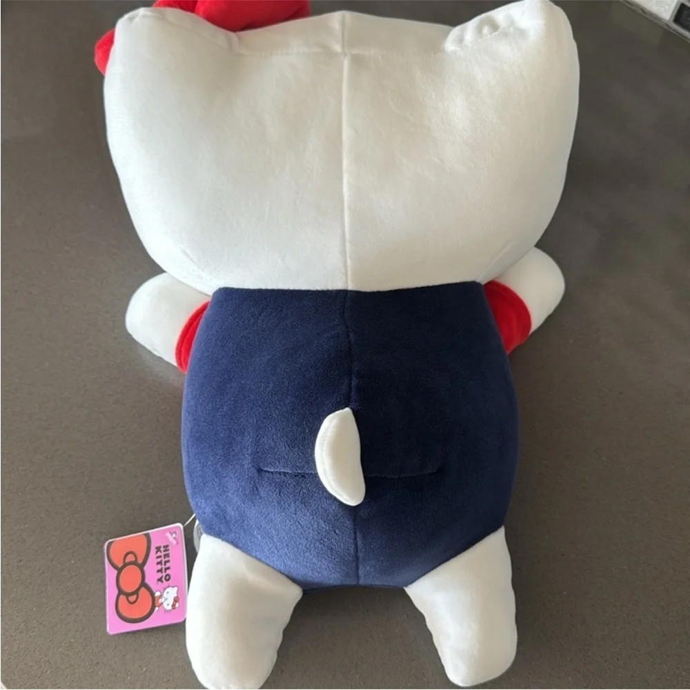 Hello Kitty Plush with Red Bow and Navy Outfit